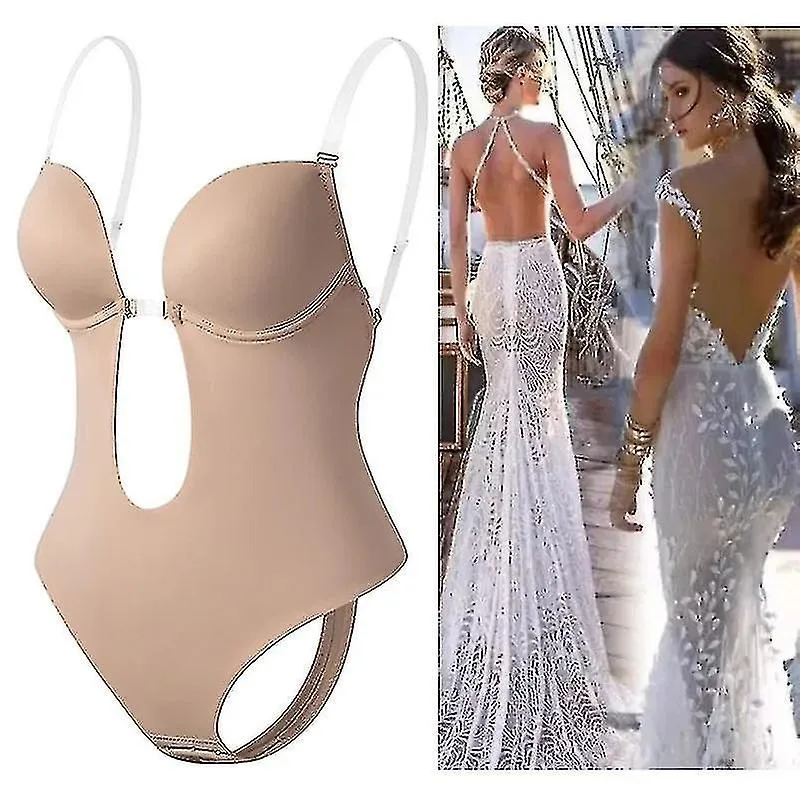 BACKLESS BODY SHAPER BRA MUJERES HUNDIENDO PROFUNDO VNECK BODY SHAPER SEAMLESS THONG INVISIBLES SHAPEWEAR PARA BODA