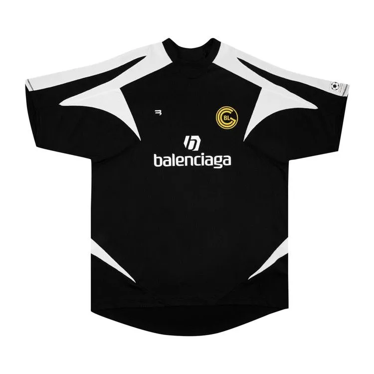 BALENCIAGA SOCCER TSHIRT 'BLACK/WHITE'