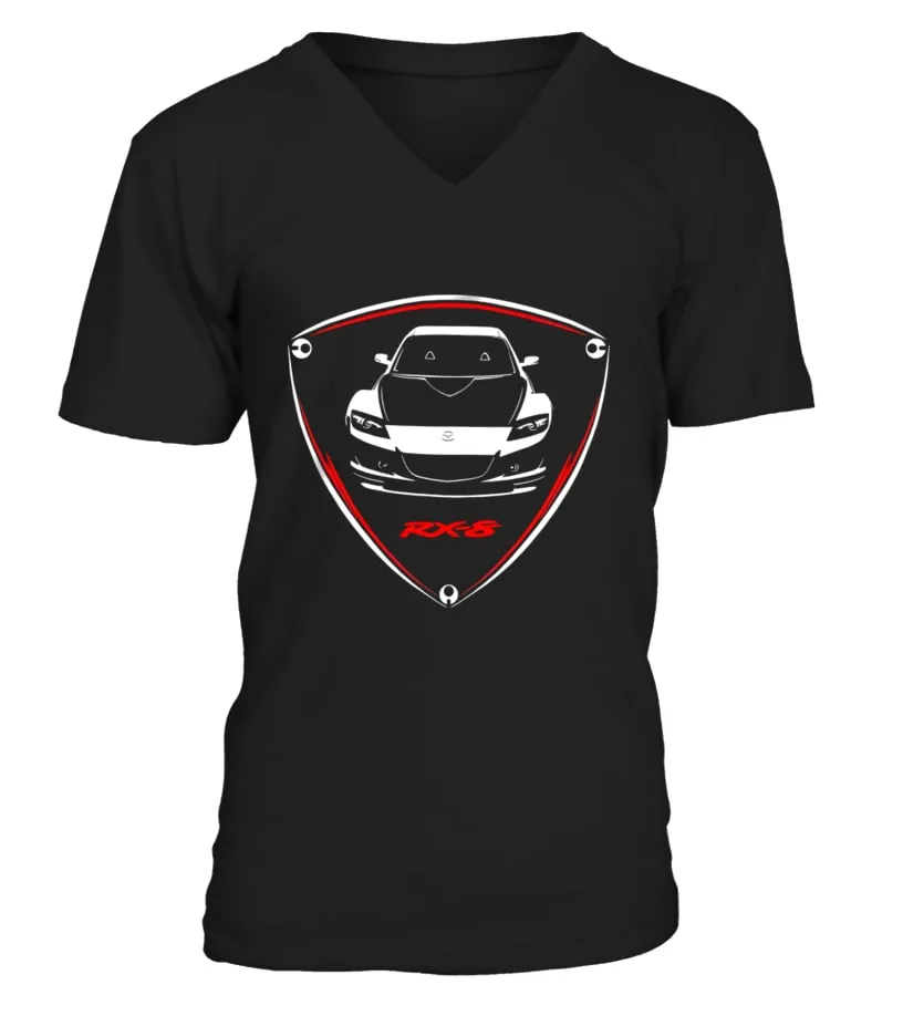 BK 006.Mazda rx8 fans wankel rotary renesis pz Camiseta cuello en V Unisex