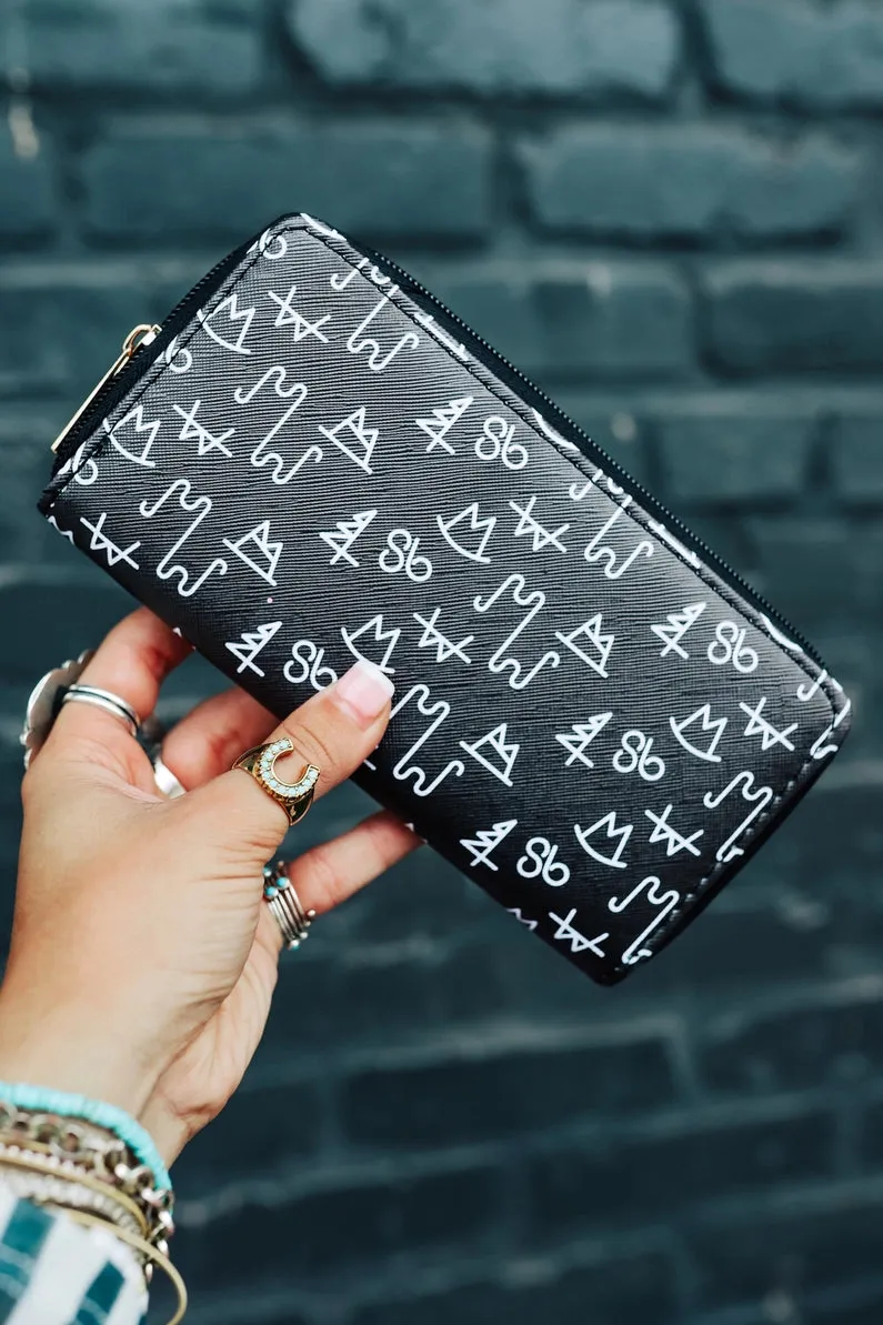 BLACK BRANDED WALLET