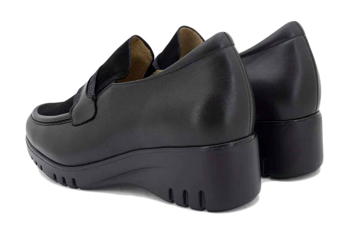 Black Leather Moccasin