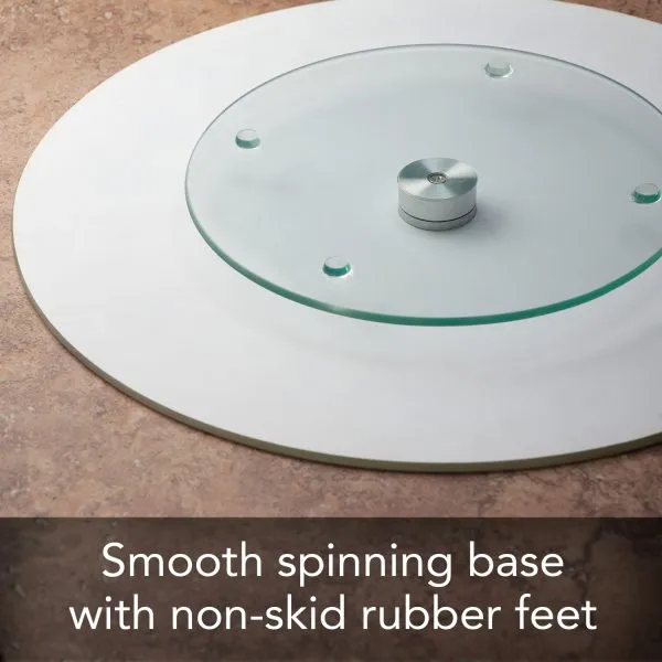 Black Marble  Tempered Glass Turntable