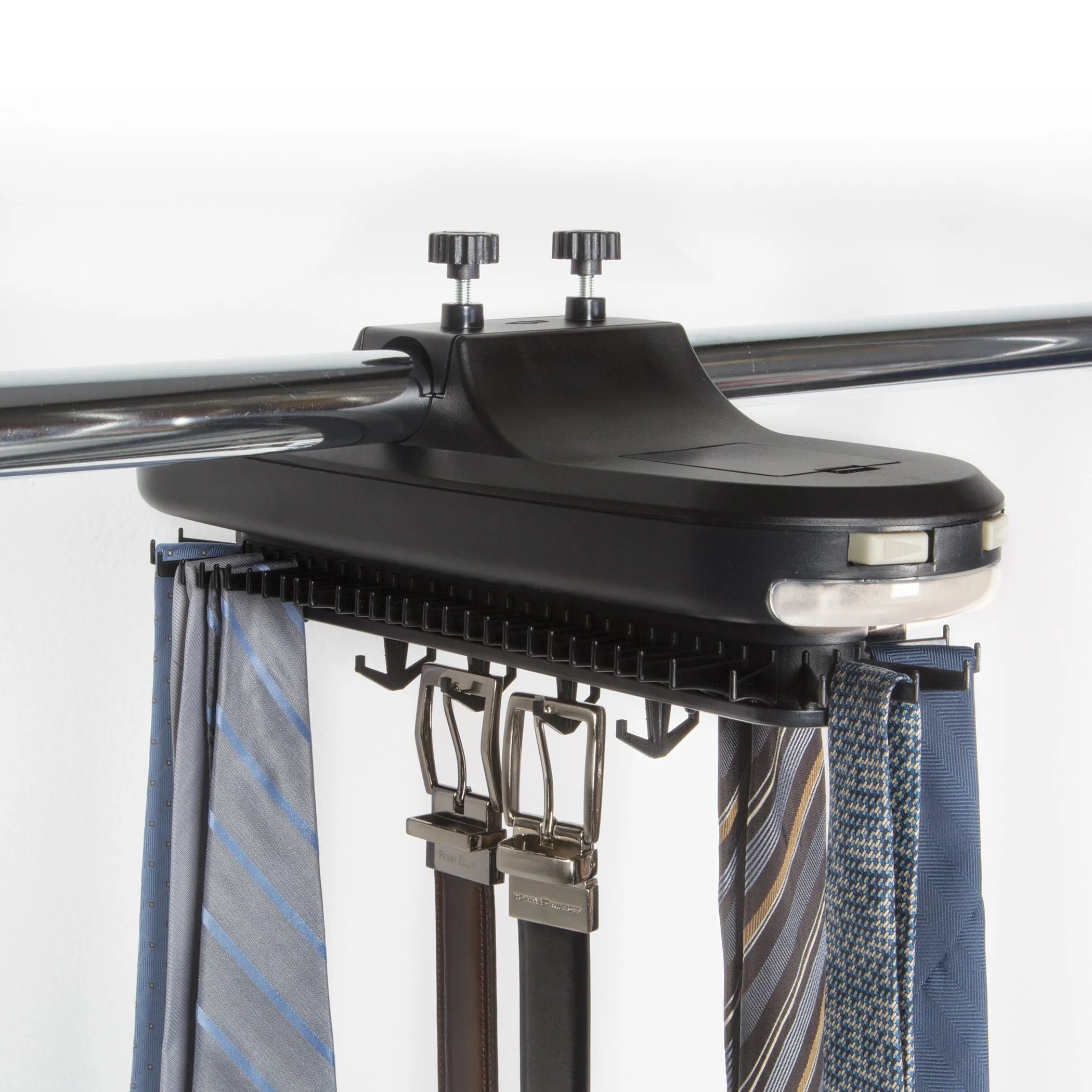 Black Motorized Tie Rack