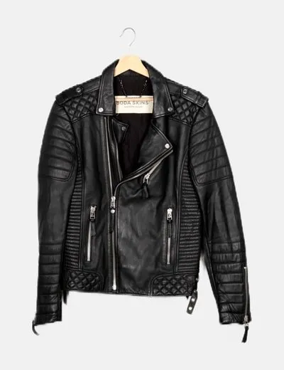 BODA SKINS Cazadora biker negra