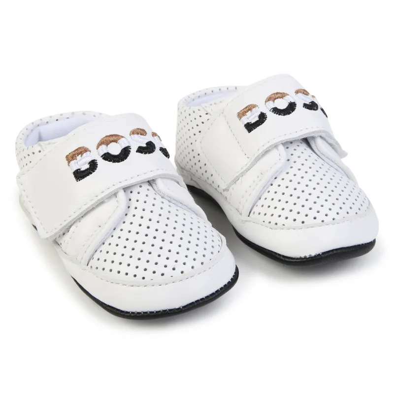 BOSS Patucos de piel y velcro