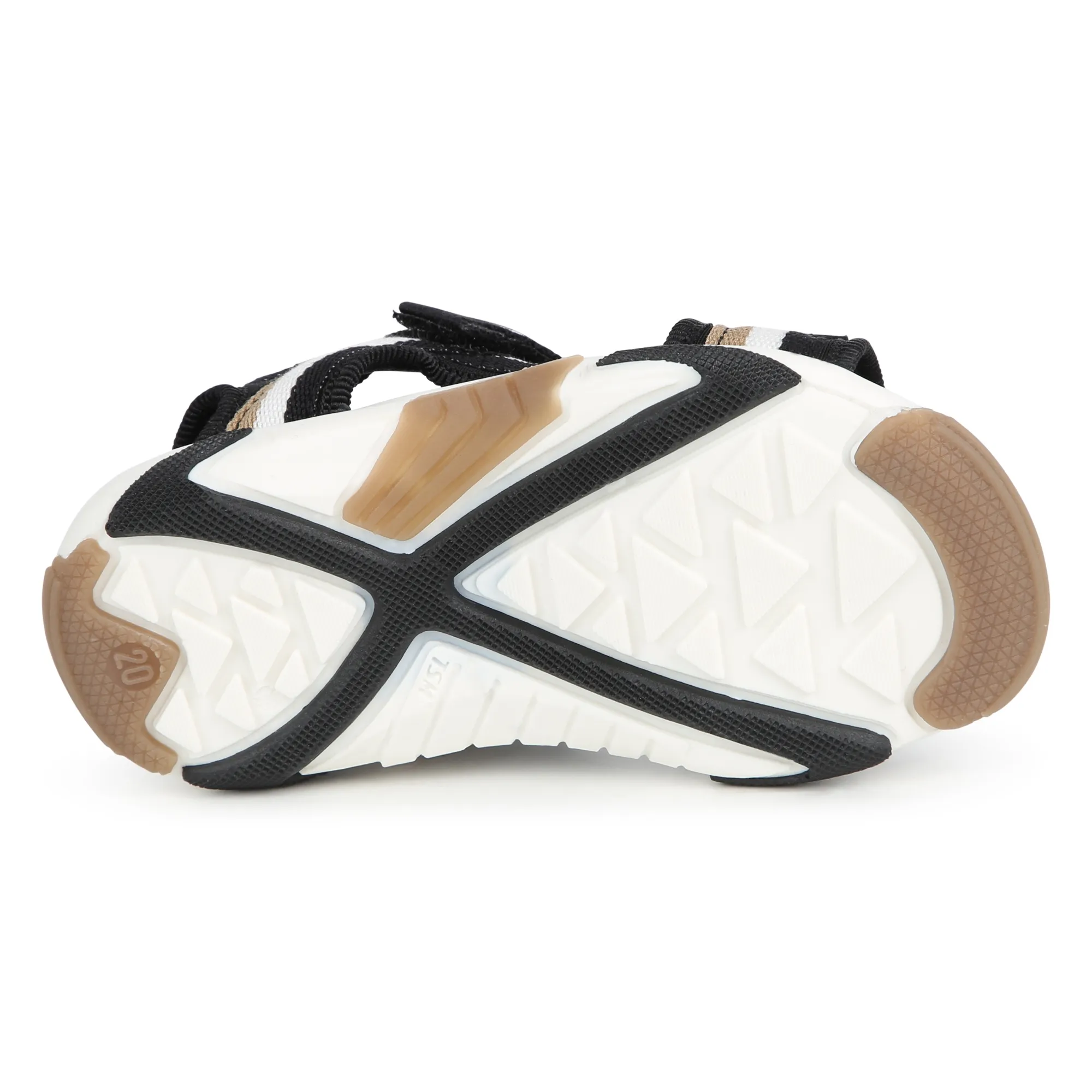 BOSS Sandalias de rayas y velcro