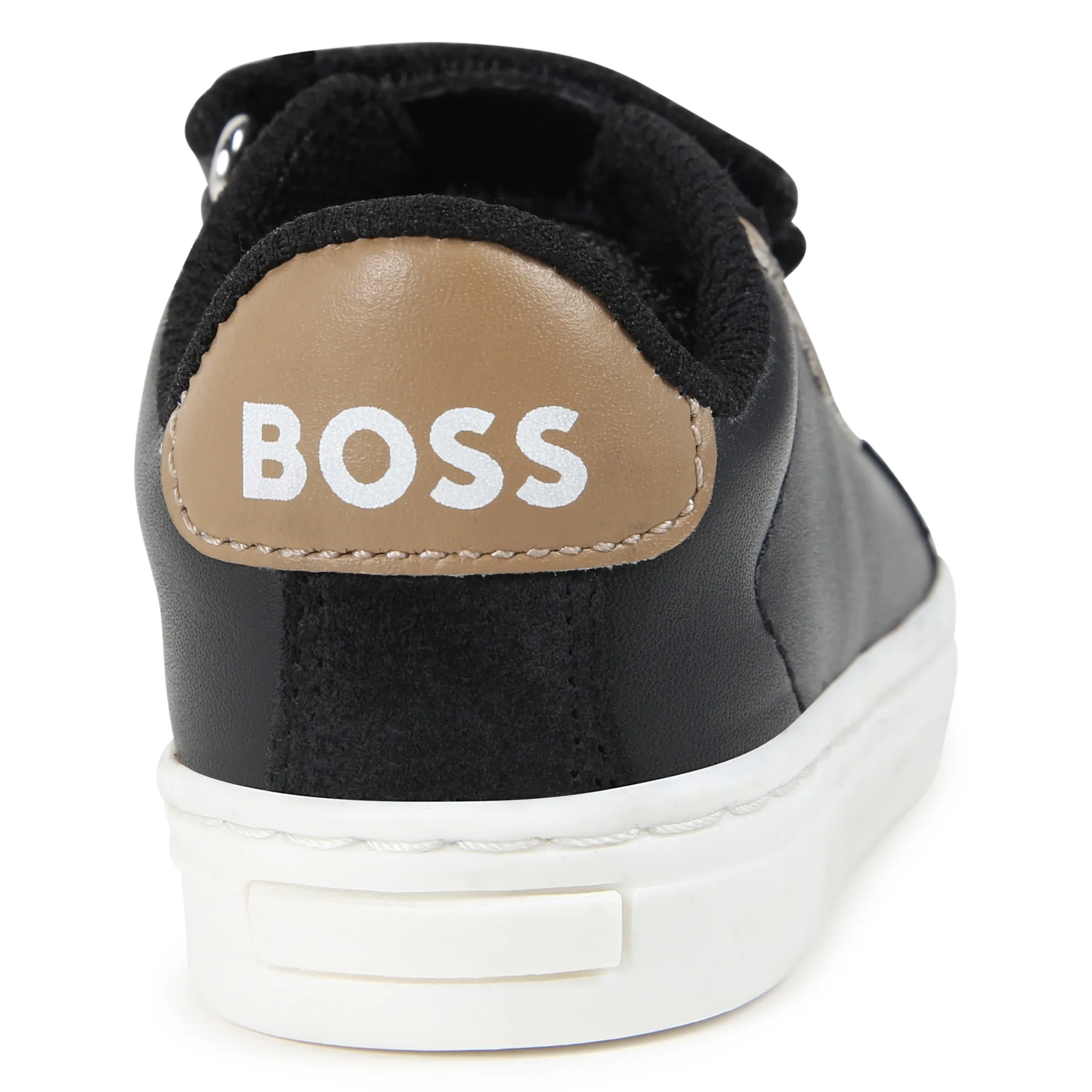 BOSS Zapatillas de piel y velcro