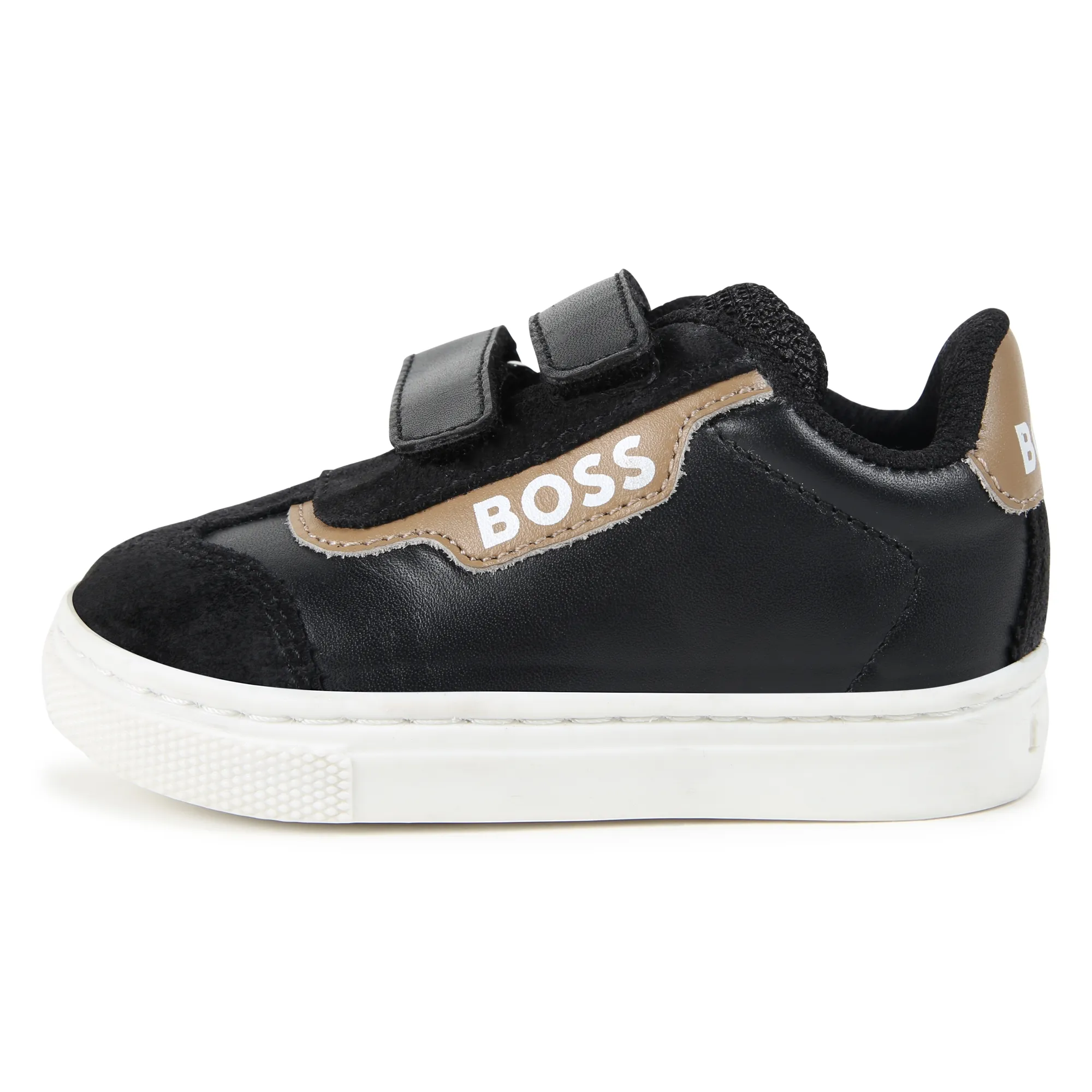 BOSS Zapatillas de piel y velcro