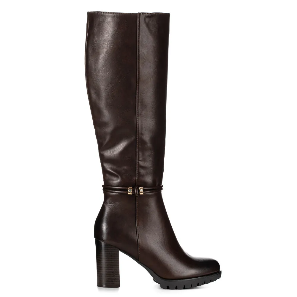 Bota Marron Casual Mujer Weide Czy583