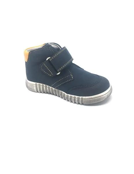 botin nobuck azul velcro