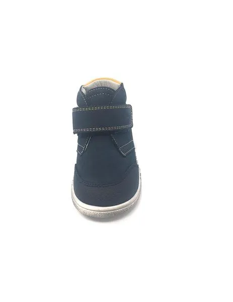 botin nobuck azul velcro