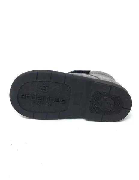 botin velcro serraje gris