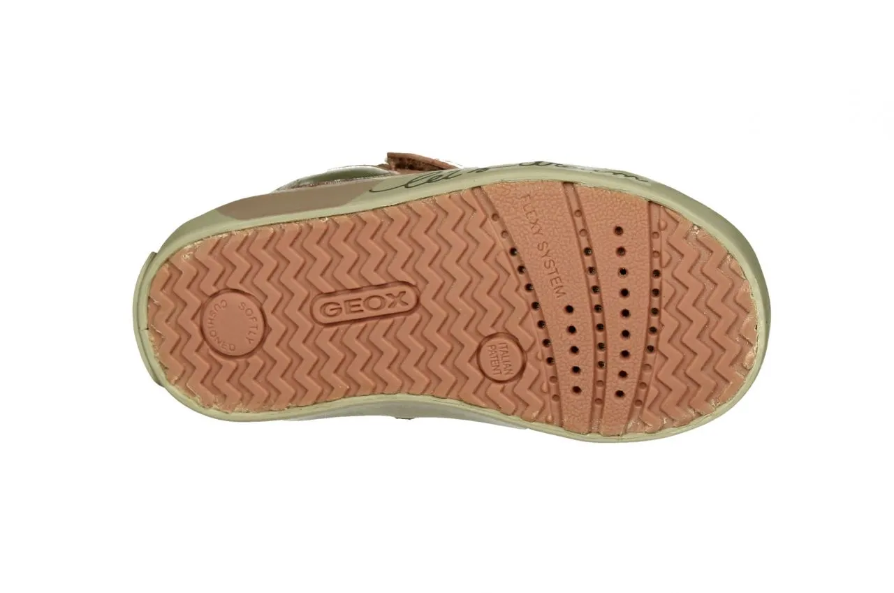 Botin Velcro/cremallera Nobuck Rosa Lateral Corazones