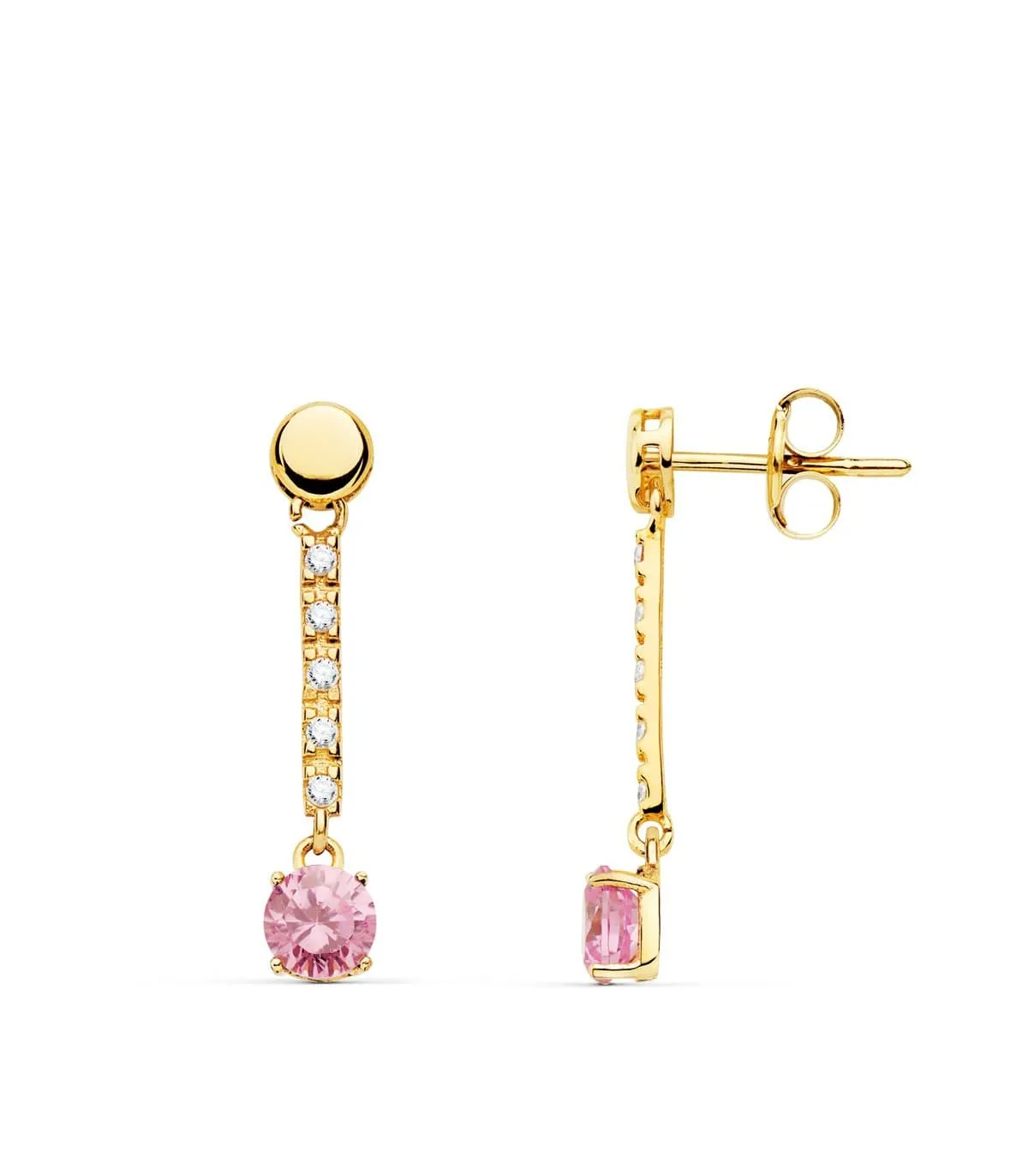 Boucles d'oreilles Pendantes Or 18K Rose