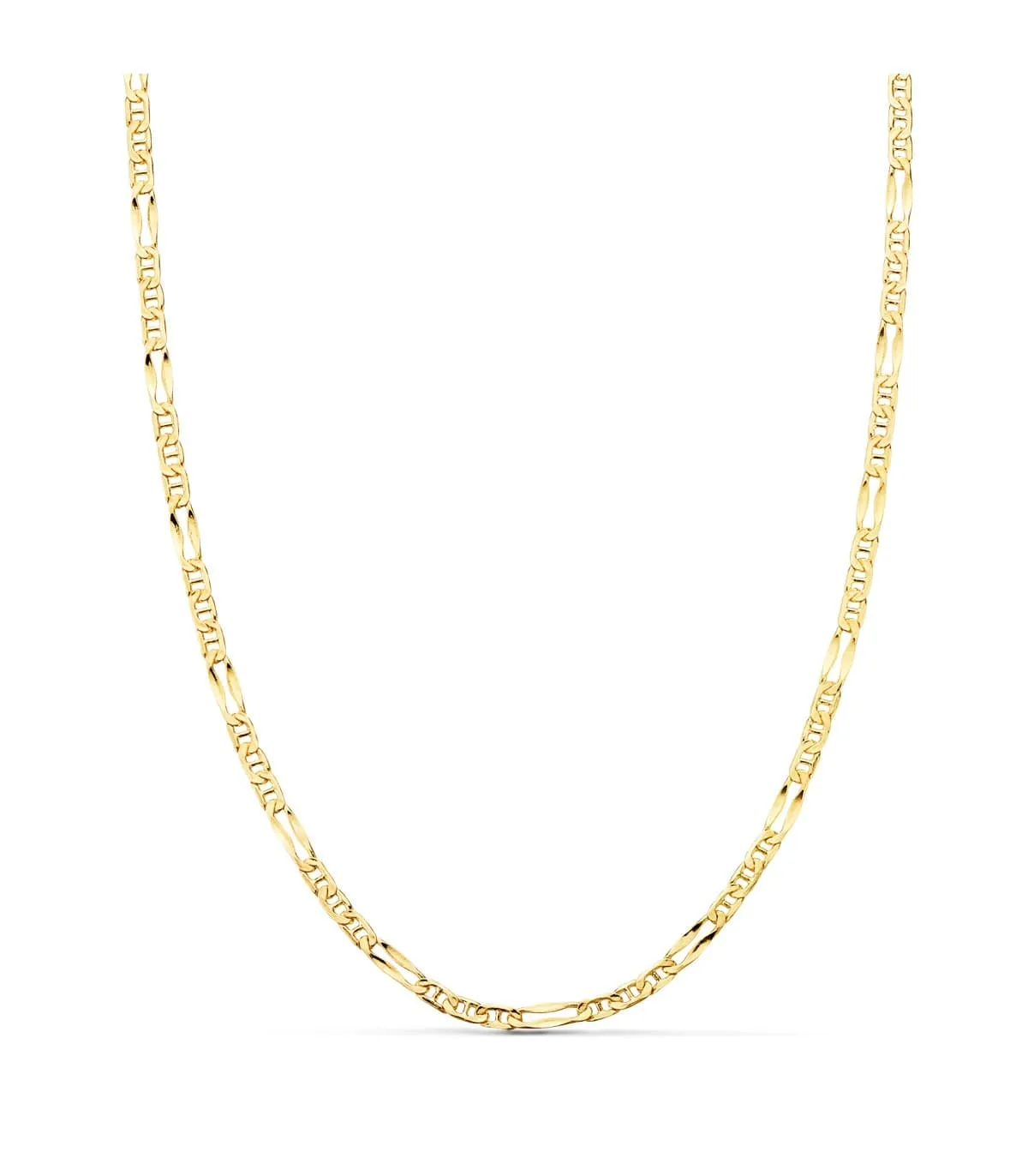 Cadena Oro 18K Fígaro Ancla 2 mm 45 cm