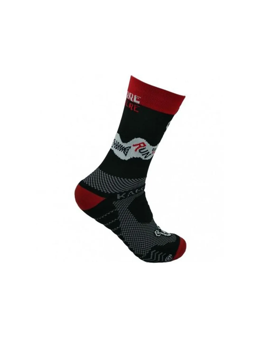 Calcetines de Running Kamuabu Corre O Muere 2.0 Black  Negra / Roja