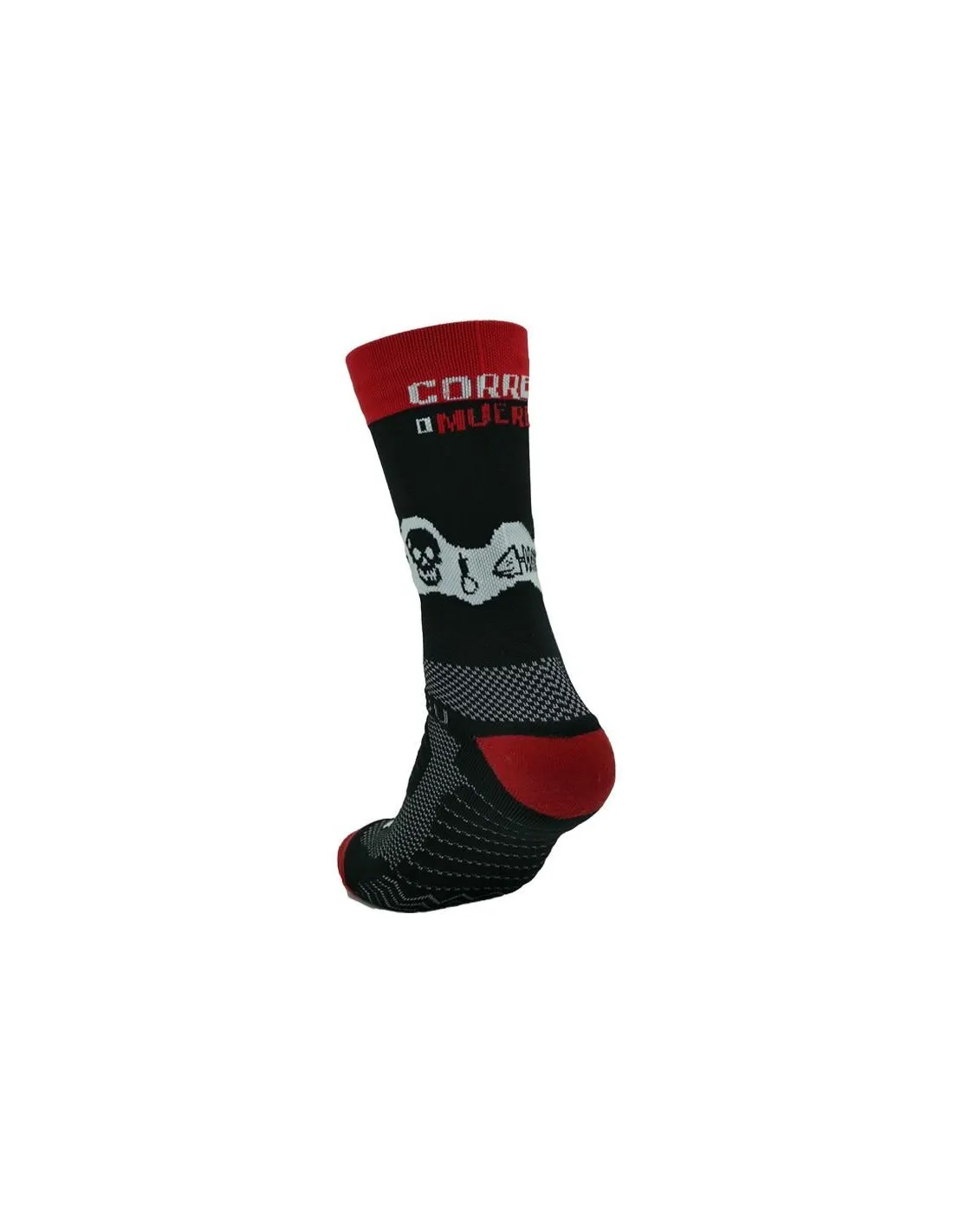 Calcetines de Running Kamuabu Corre O Muere 2.0 Black  Negra / Roja