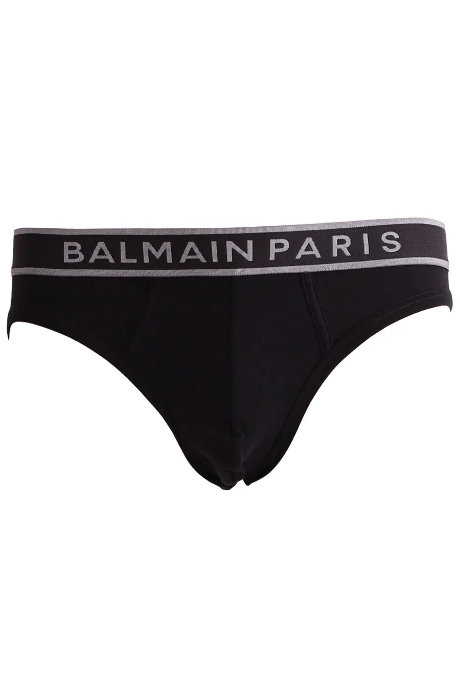 Calzoncillos negros con logo plateado en la cinturilla