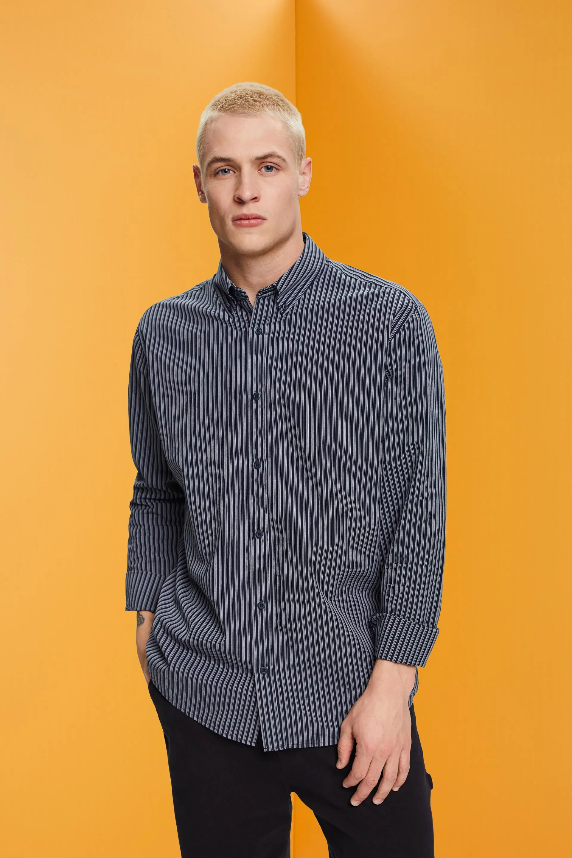 Camisa de algodón sostenible a rayas