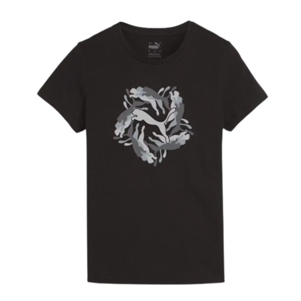 CAMISETA GRÁFICA MUJER PUMA ESS+ CASUAL. 67995 01 Negro.