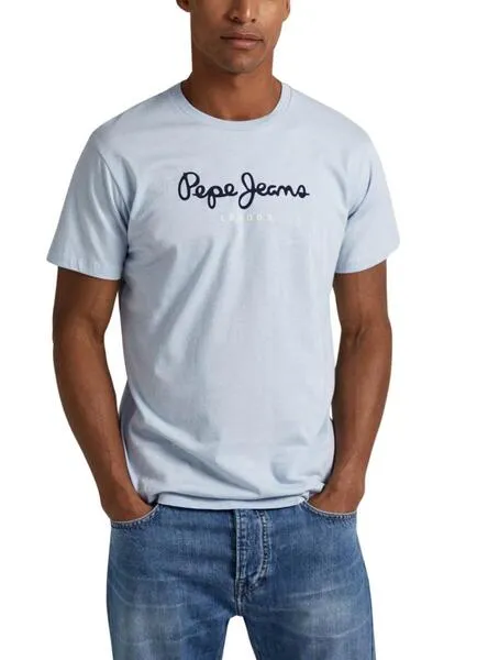 Camiseta Pepe Jeans Eggo Azul Para Hombre