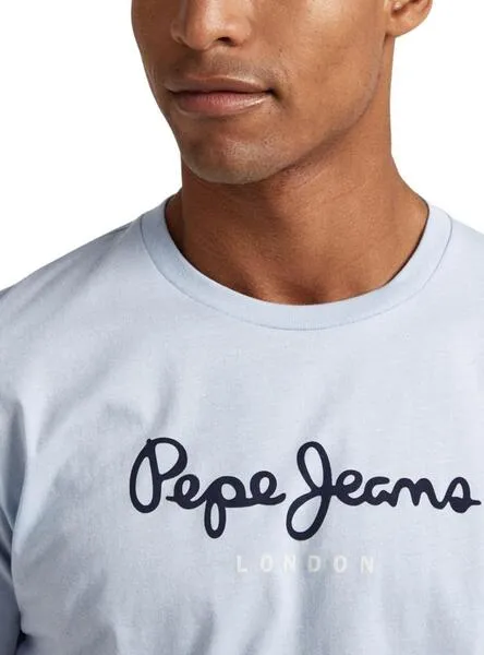 Camiseta Pepe Jeans Eggo Azul Para Hombre