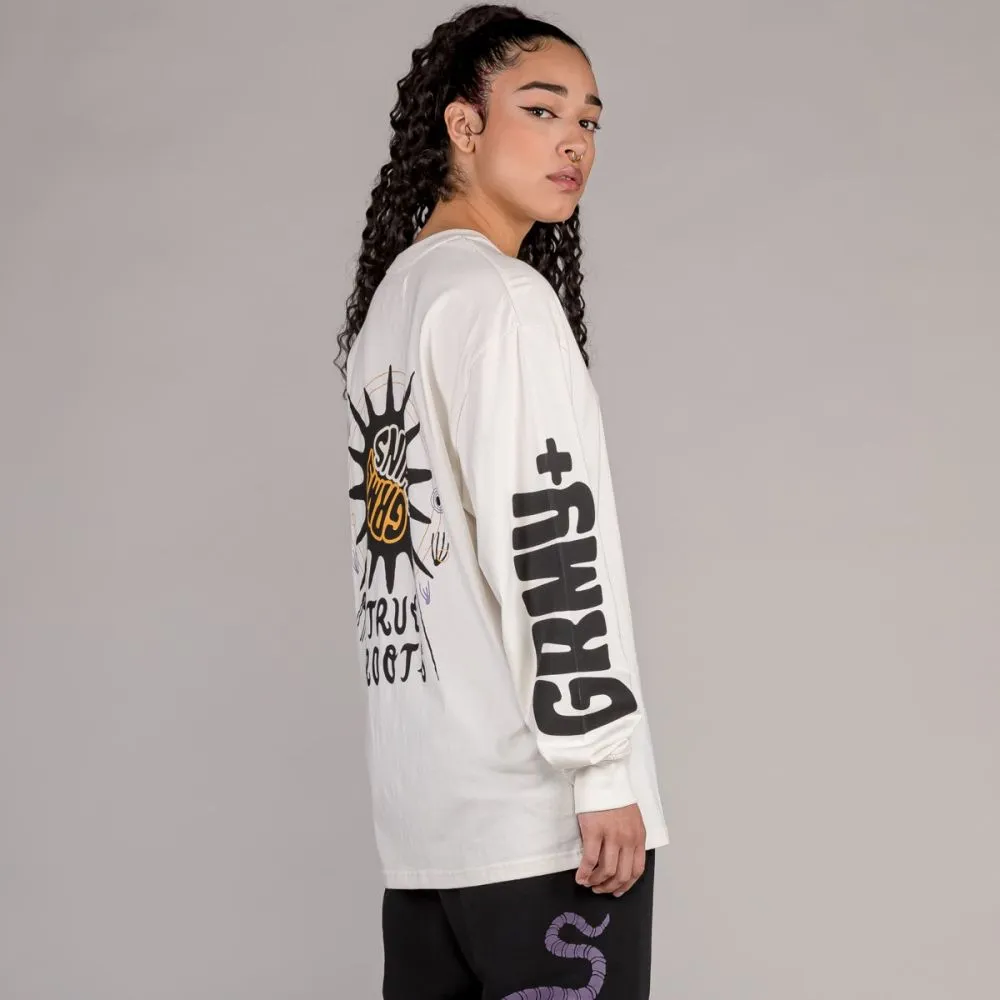 CAMISETA UNISEX DE MANGA LARGA GRIMEY "SNIPES X GRIMEY TRUE ROOTS"  WHITE | FALL 22