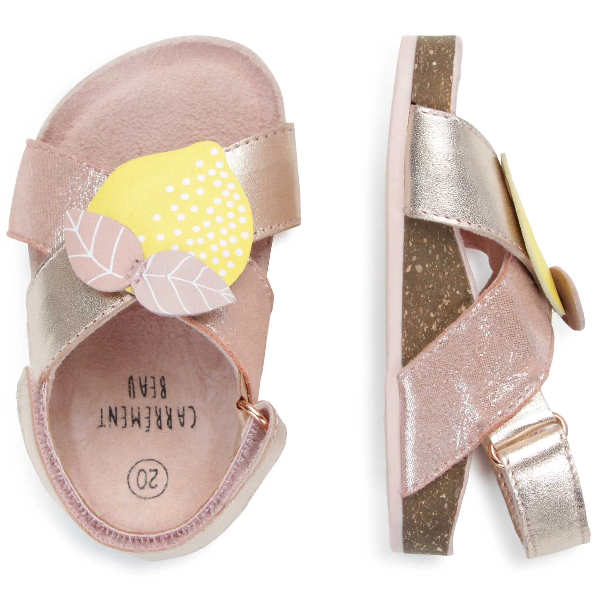 CARREMENT BEAU Sandalias de piel y velcro