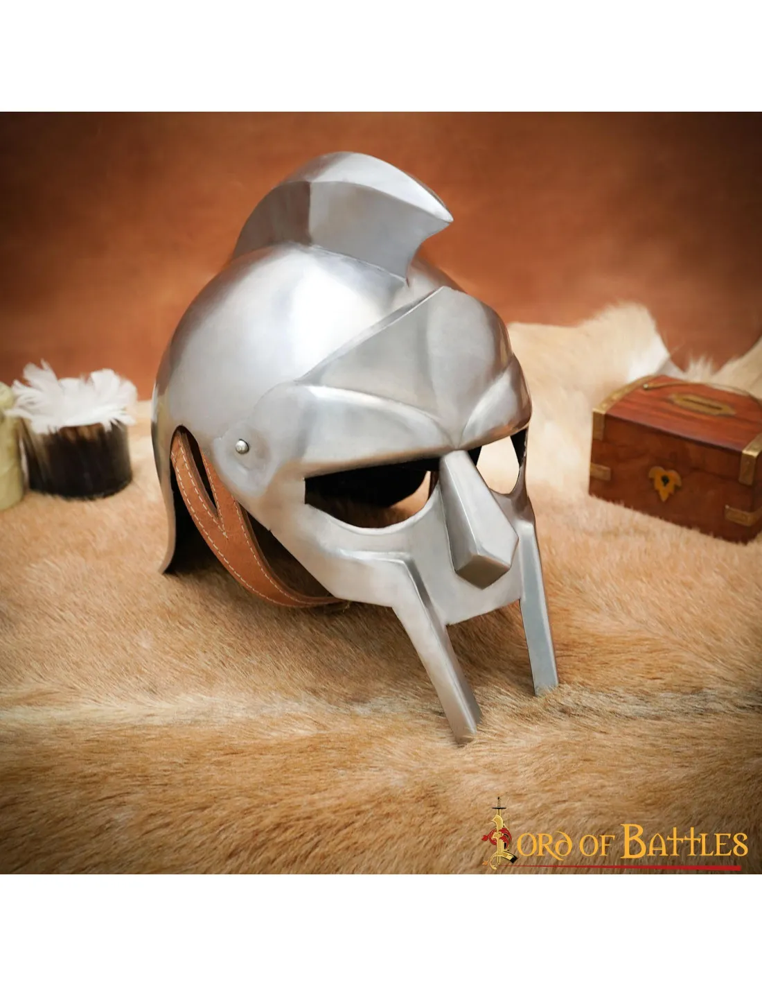 Casco histórico Fierce Gladiador, acero dulce