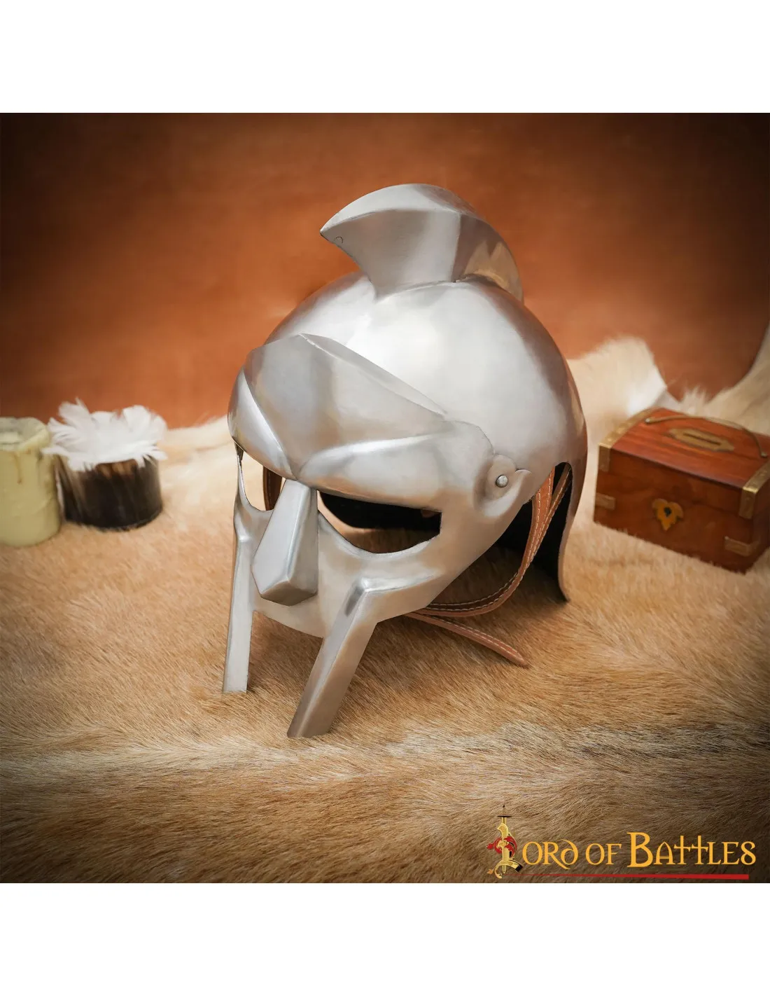 Casco histórico Fierce Gladiador, acero dulce