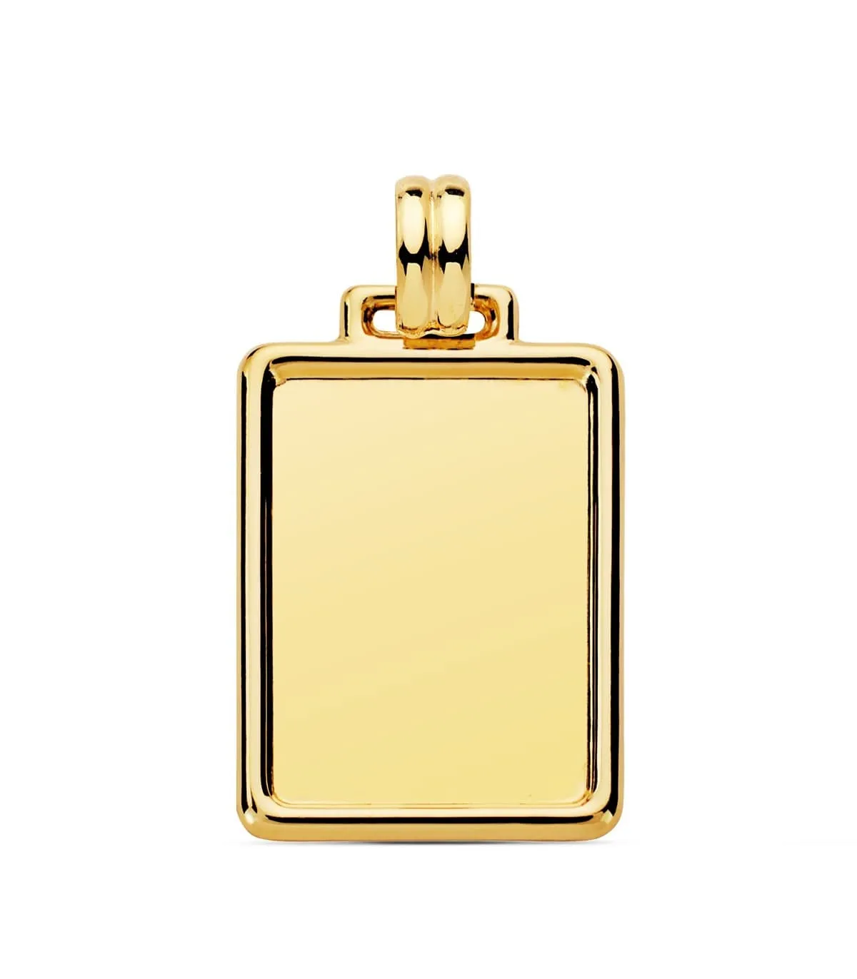 Chapa lisa Colgante Oro 18 Ktes 26 mm