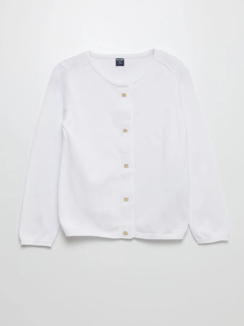 CHAQUETA LISA CON AUTOMáTICOS IMANTADOS  SO EASY  BLANCO
