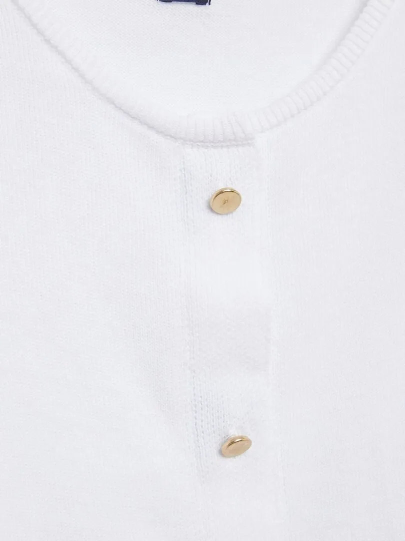 CHAQUETA LISA CON AUTOMáTICOS IMANTADOS  SO EASY  BLANCO