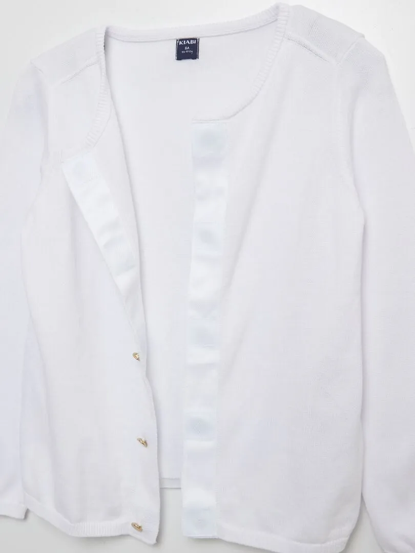 CHAQUETA LISA CON AUTOMáTICOS IMANTADOS  SO EASY  BLANCO