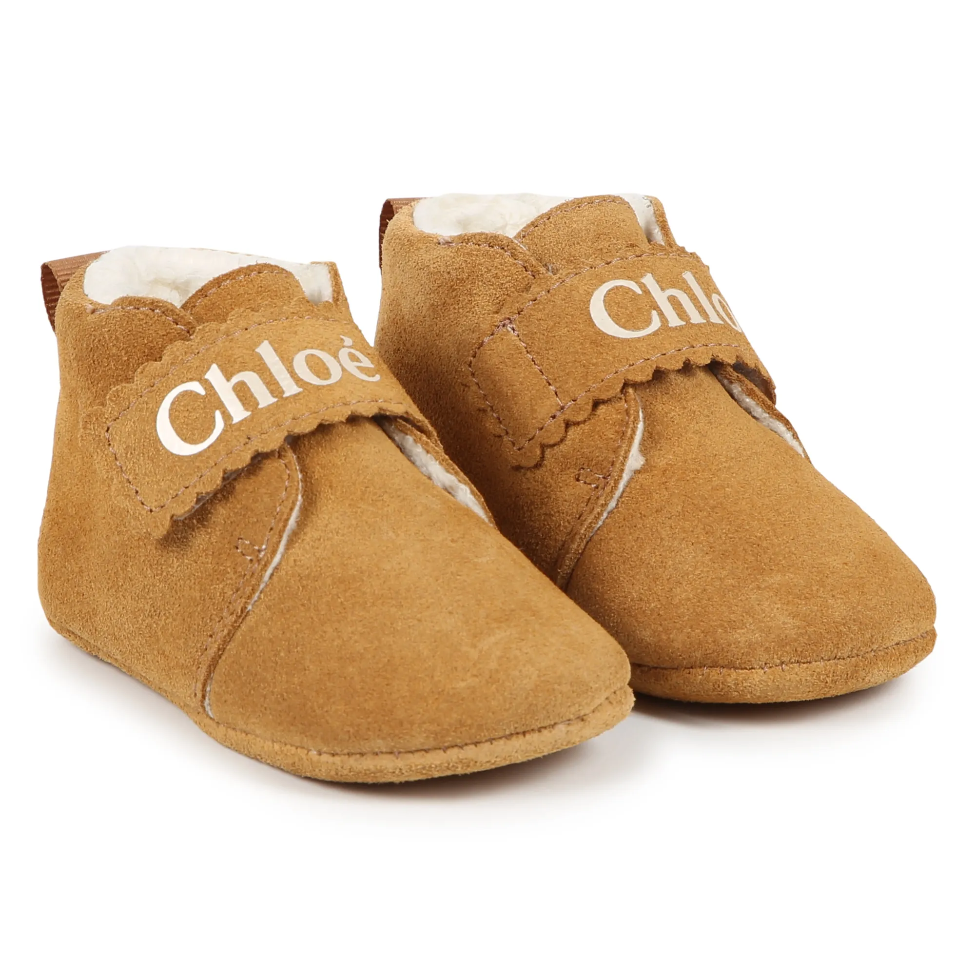 CHLOE Patucos de piel con velcro
