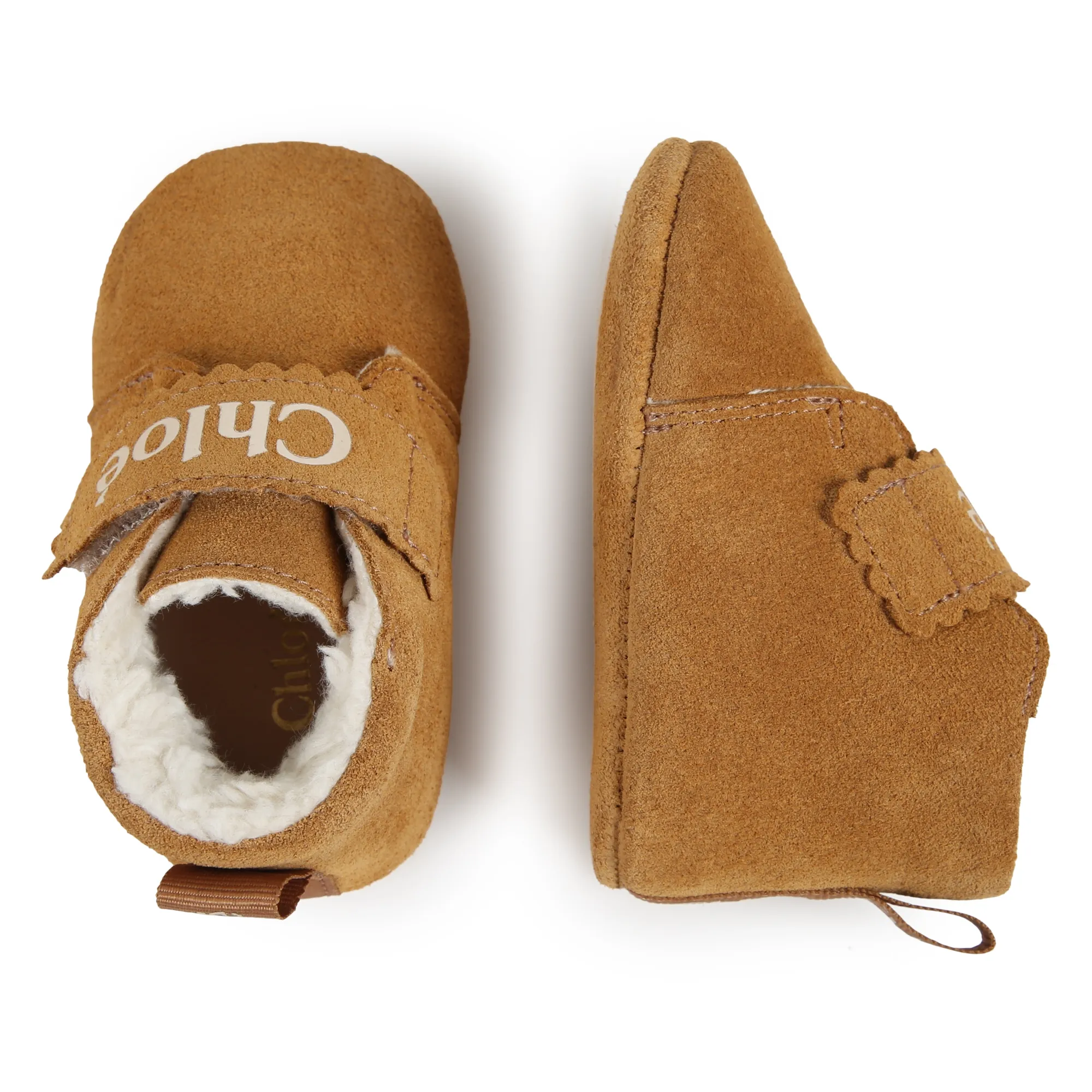 CHLOE Patucos de piel con velcro