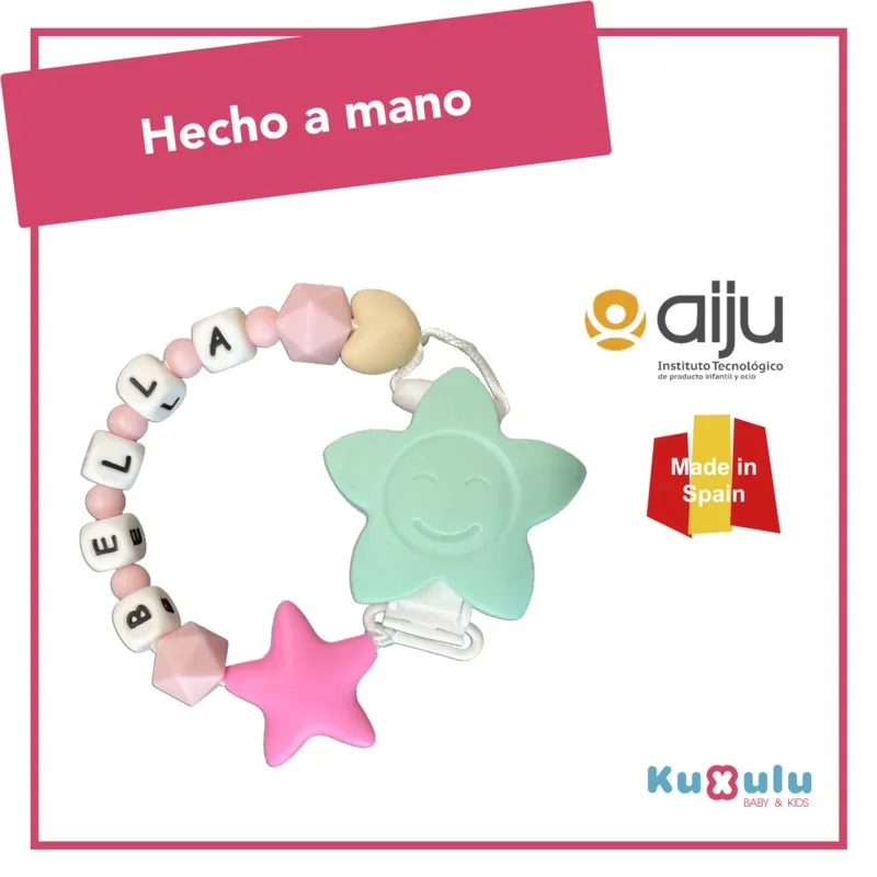 Chupetero Personalizado Rosa