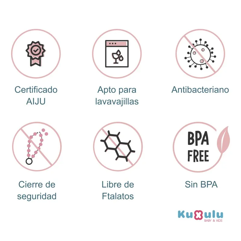 Chupetero Personalizado Rosa