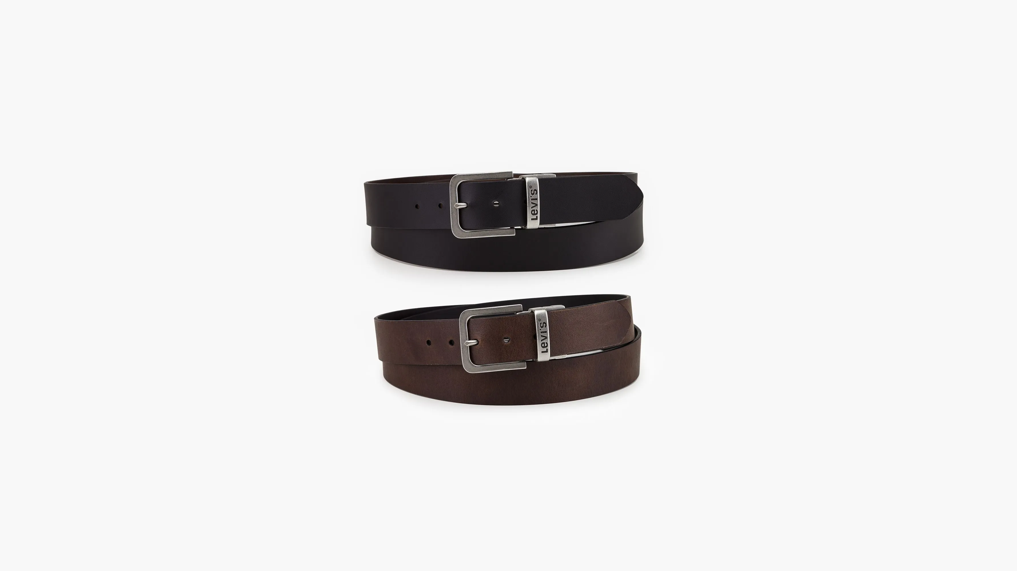 Cinturón Reversible Con Hebilla (tallas Grandes)