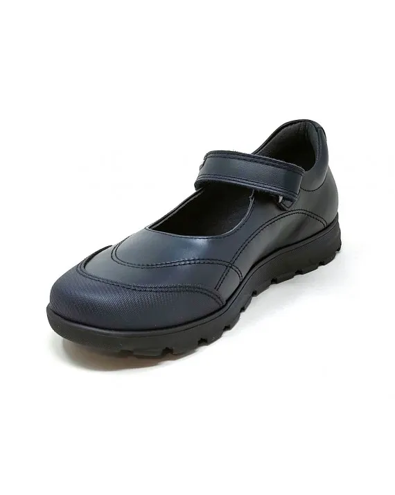 COLEGIAL NIÑA PIEL PABLOSKY VELCRO AZUL (talla desde la 25 hasta la 34)