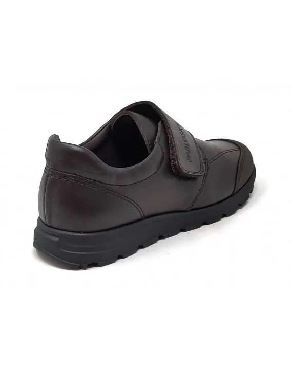 COLEGIAL NIÑO PIEL PABLOSKY VELCRO MARRÓN (T. desde 35 hasta la 40)