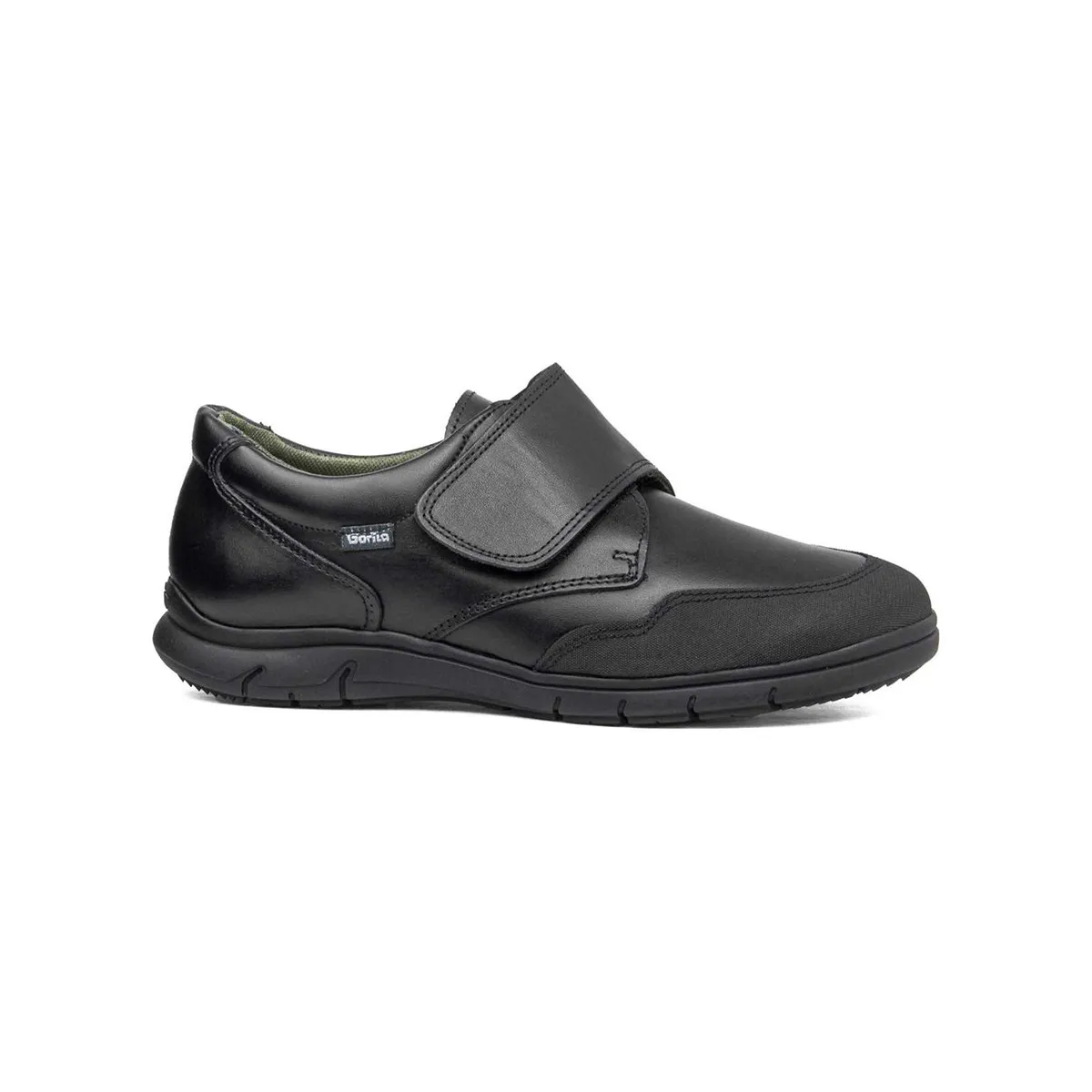 COLEGIAL VELCRO PIEL NEGRO