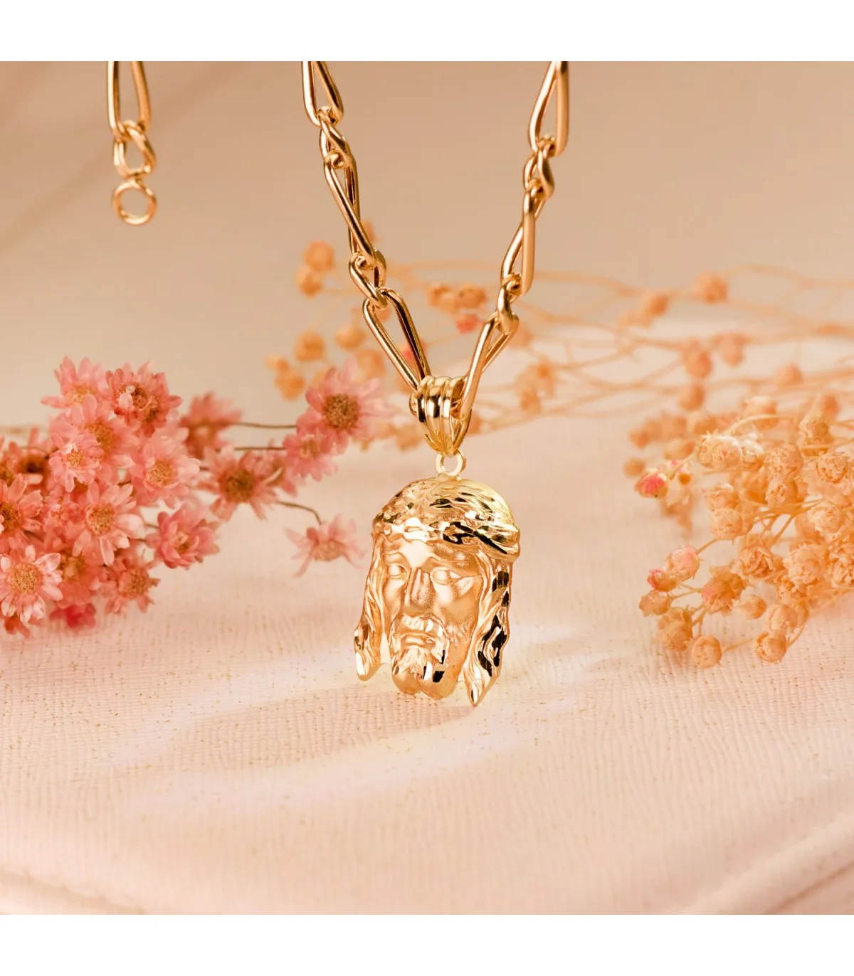 Colgante Cristo Buena Muerte Oro 18K 20mm