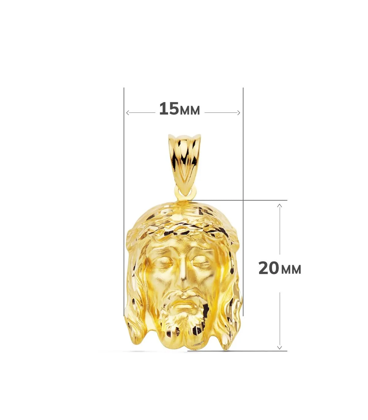 Colgante Cristo Buena Muerte Oro 18K 20mm