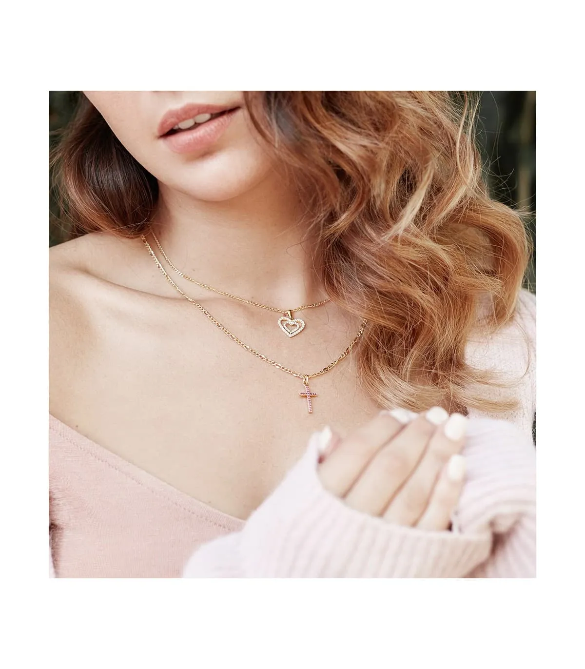 Colgante Love Heart Oro Amarillo 18K Circonitas