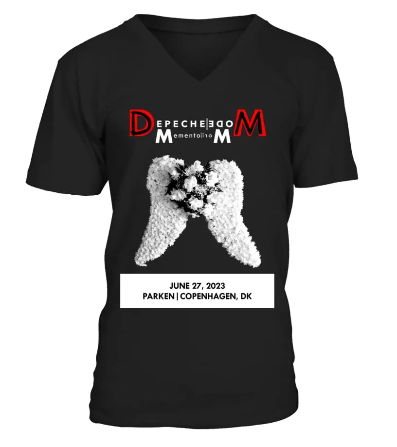 Copenhagen June 27th Depeche Mode Tour 2023 BK Camiseta cuello en V Unisex