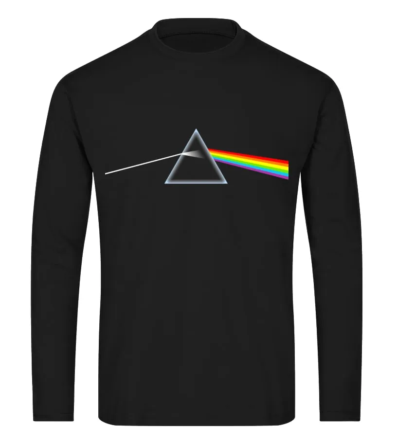 COVER001BK. DARK SIDE OF THE MOON  PINK FLOYD (2) CAMISETA DE MANGA LARGA UNISEX