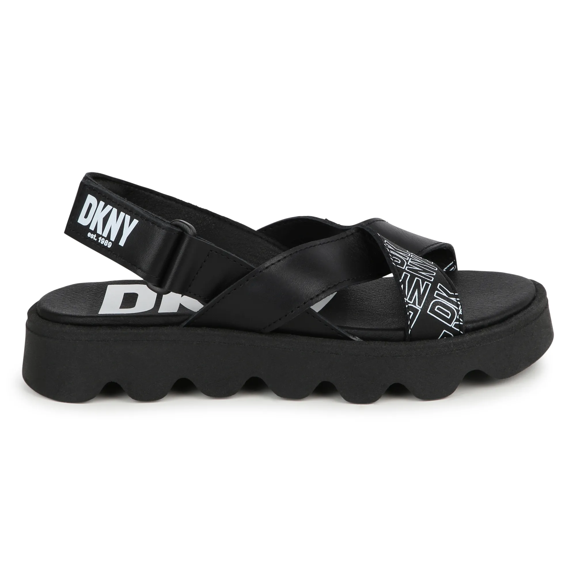 DKNY Sandalias de cuero con velcro