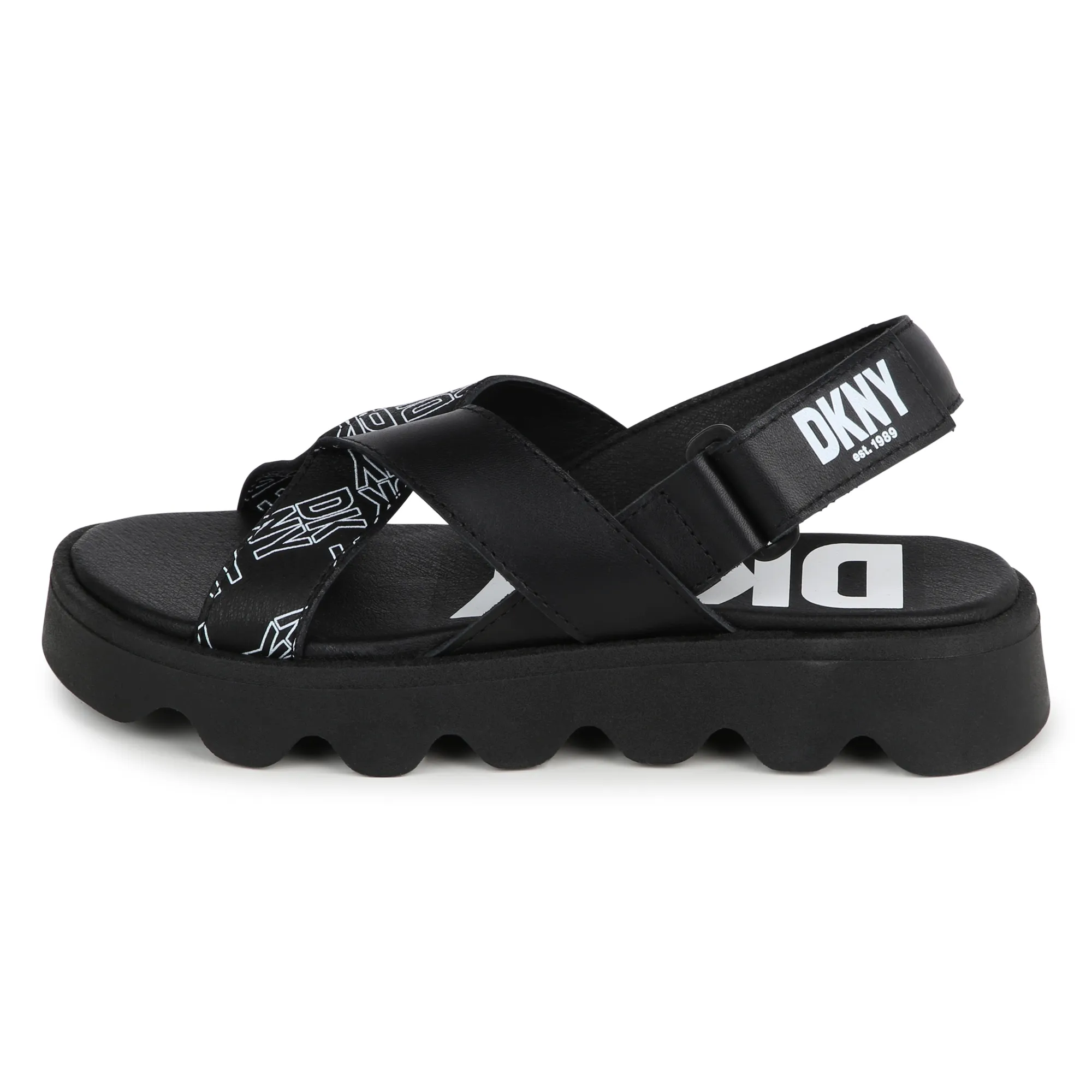 DKNY Sandalias de cuero con velcro
