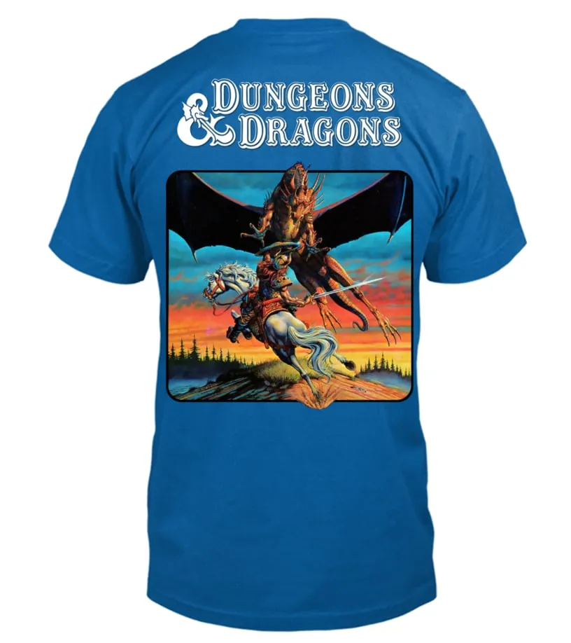 DND DRAGON BECMI VERSION  EXPERT SET  2 SIDES CAMISETA CUELLO REDONDO UNISEX